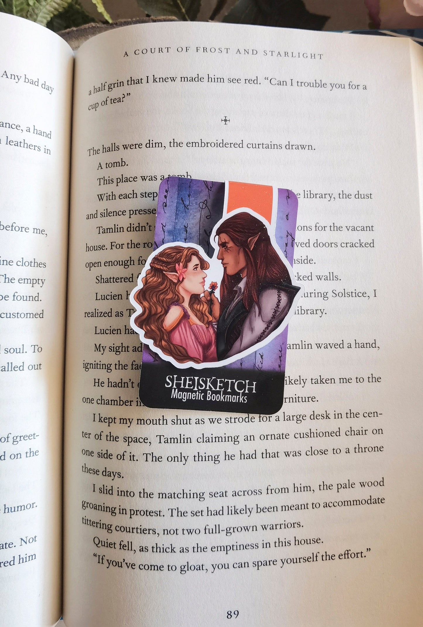 ELUCIEN - Elain and Lucien ACOTAR A Court of Thorns and Roses licensed Magnetic Bookmark