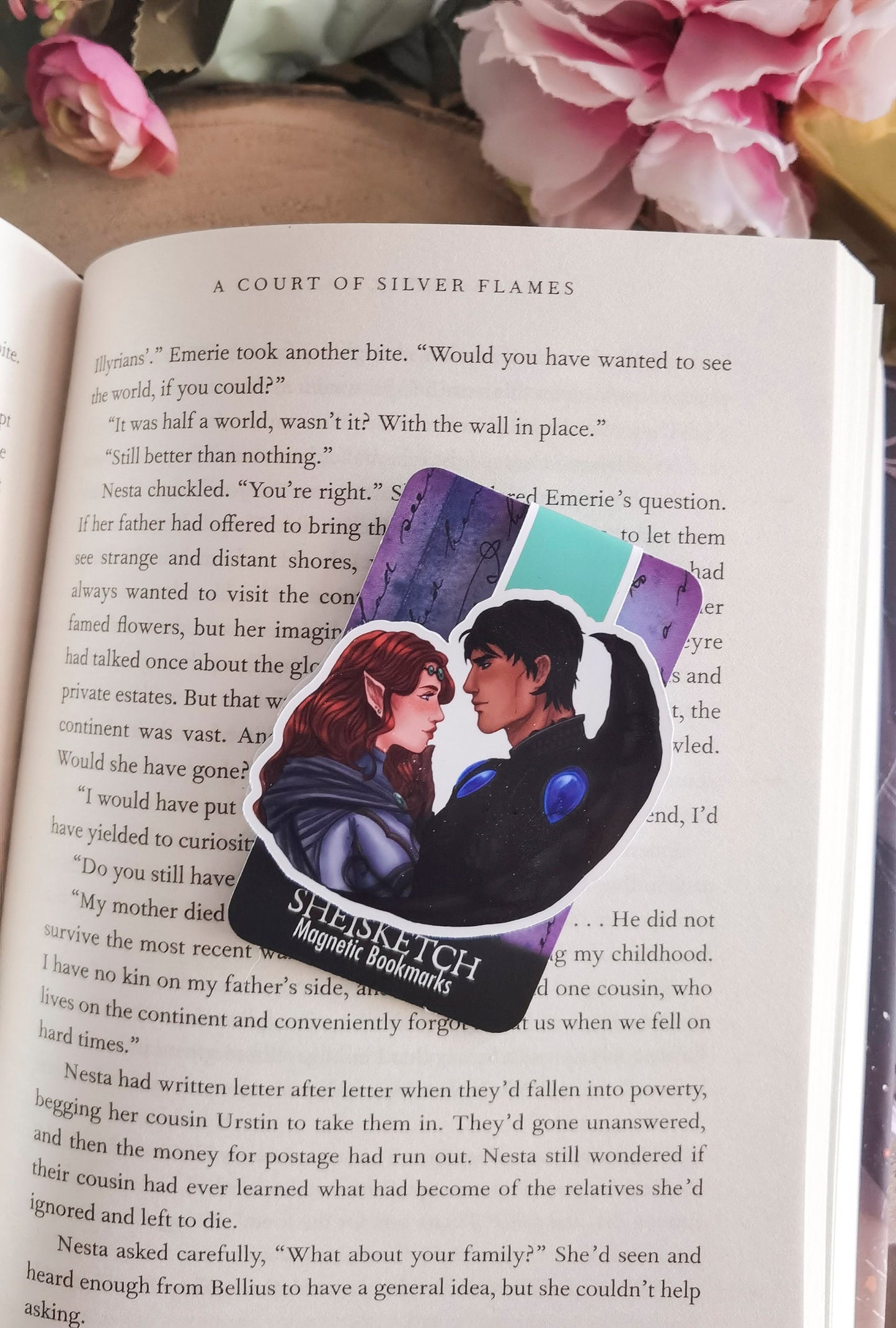 GWYNRIEL - Gwyneth Berdara y Azriel ACOTAR A Court of Thorns and Roses licensed Magnetic Bookmark