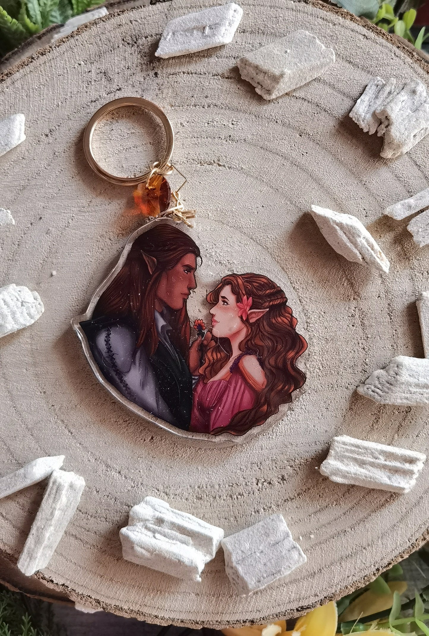 ELUCIEN - Lucien & Elain - ACOMAF-ACOWAR-A Court of Thorns and Roses inspired Transparent acrylic keychain
