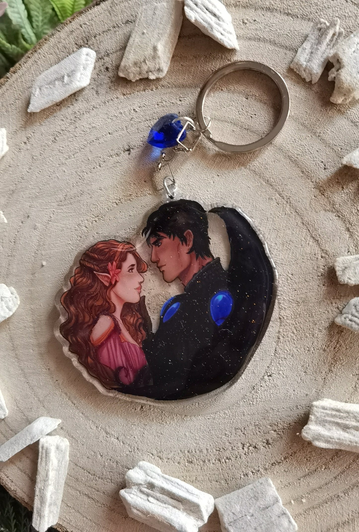 ELRIEL - Azriel & Elain - ACOMAF - ACOWAR - A Court of Thorns and Roses inspired transparent acrylic keychain