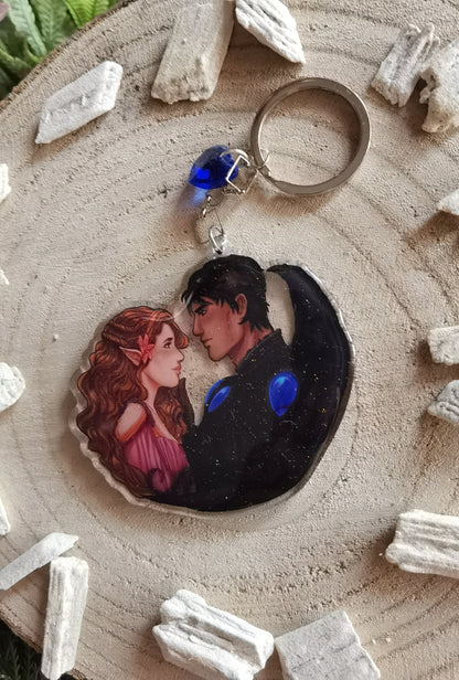 ELRIEL - Azriel & Elain - ACOMAF - ACOWAR - A Court of Thorns and Roses inspired transparent acrylic keychain