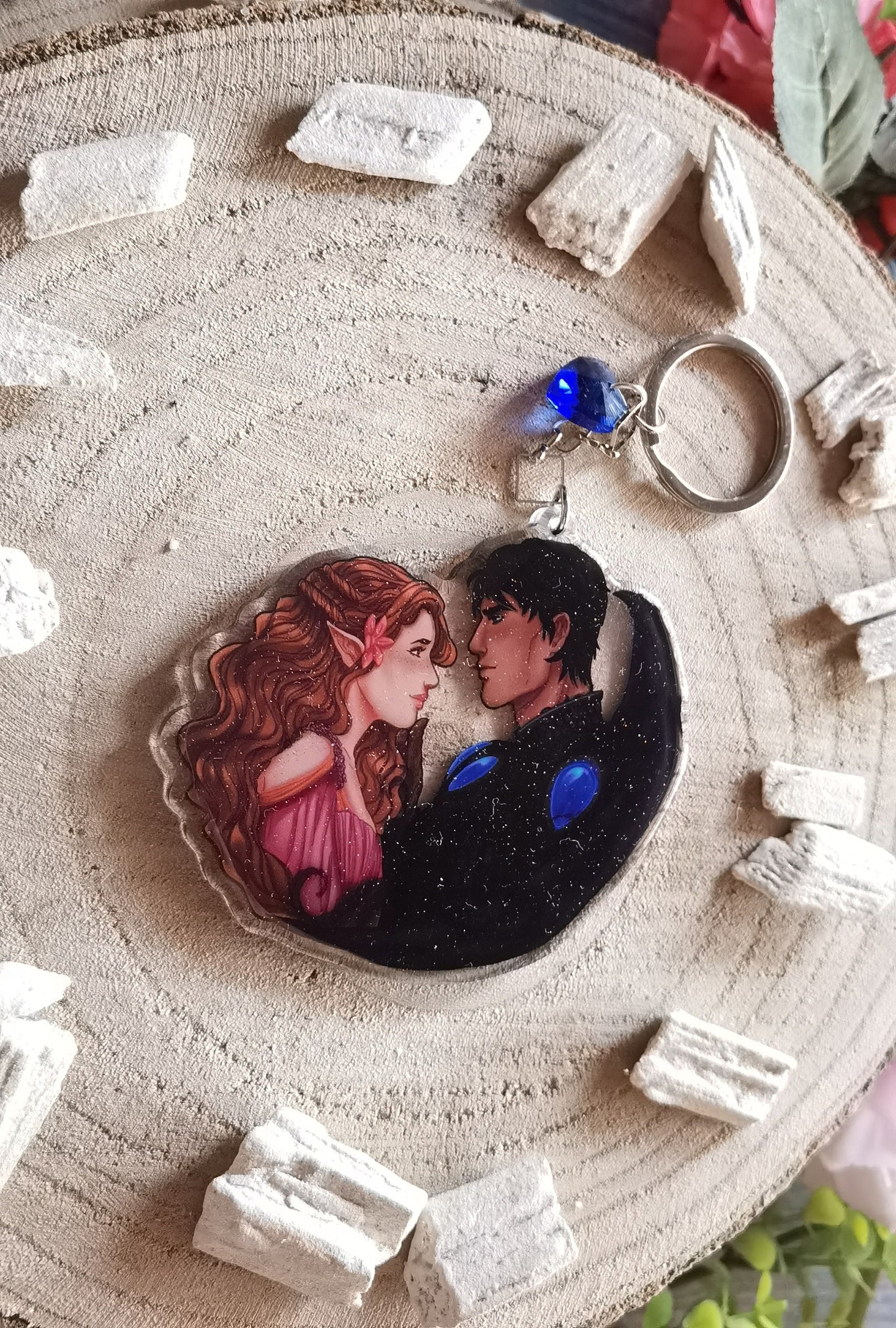 ELRIEL - Azriel & Elain - ACOMAF - ACOWAR - A Court of Thorns and Roses inspired transparent acrylic keychain