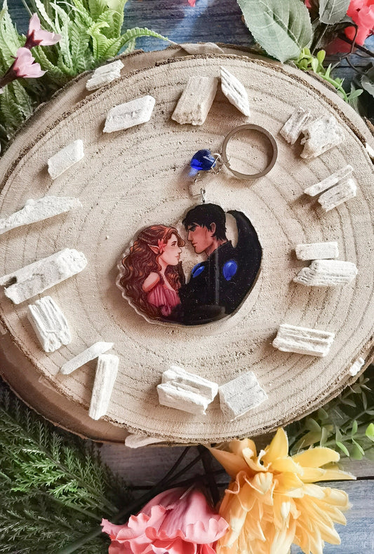 ELRIEL - Azriel & Elain - ACOMAF - ACOWAR - A Court of Thorns and Roses inspired transparent acrylic keychain