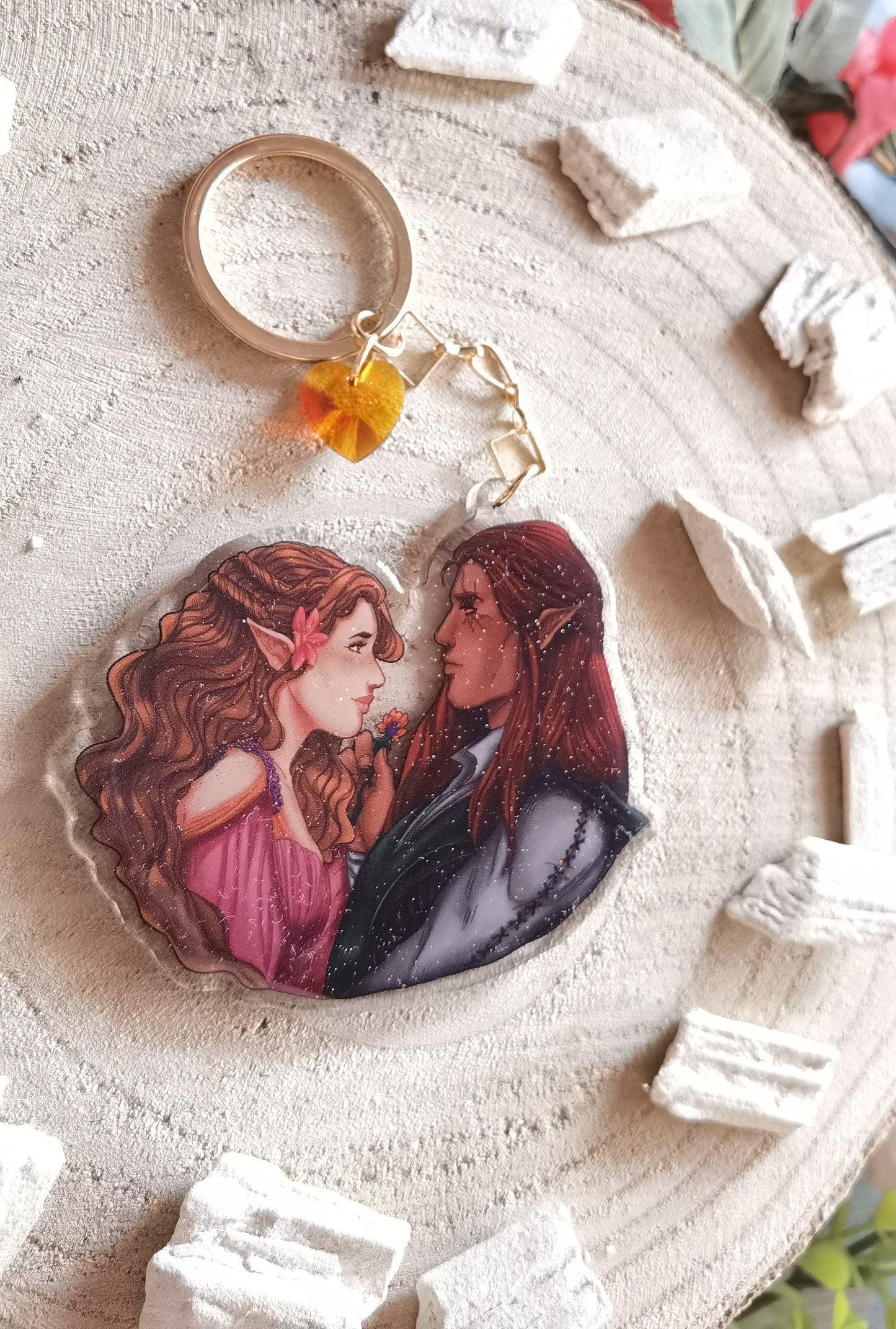 ELUCIEN - Lucien & Elain - ACOMAF-ACOWAR-A Court of Thorns and Roses inspired Transparent acrylic keychain