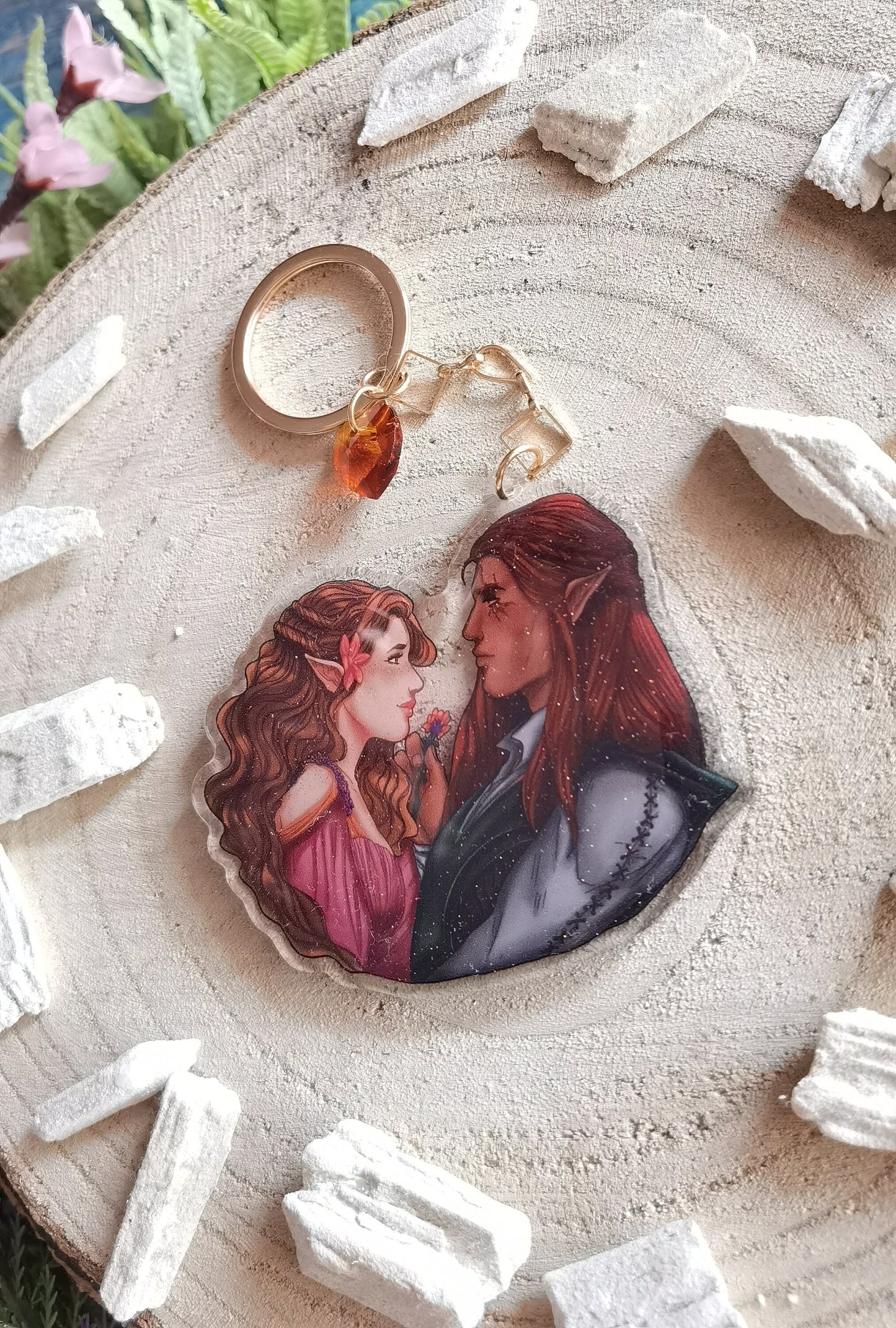 ELUCIEN - Lucien & Elain - ACOMAF-ACOWAR-A Court of Thorns and Roses inspired Transparent acrylic keychain