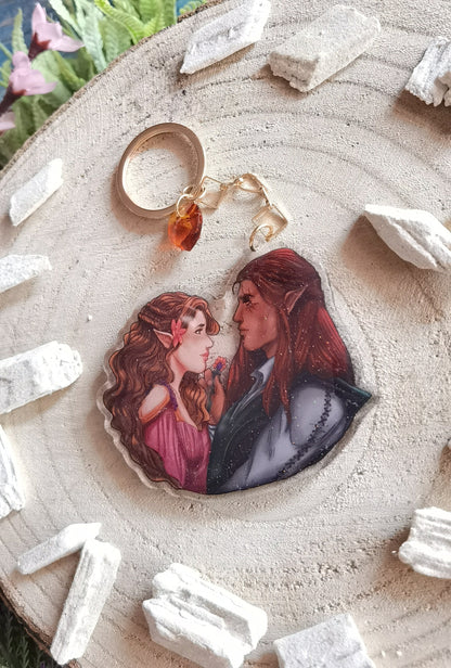 ELUCIEN - Lucien & Elain - ACOMAF-ACOWAR-A Court of Thorns and Roses inspired Transparent acrylic keychain