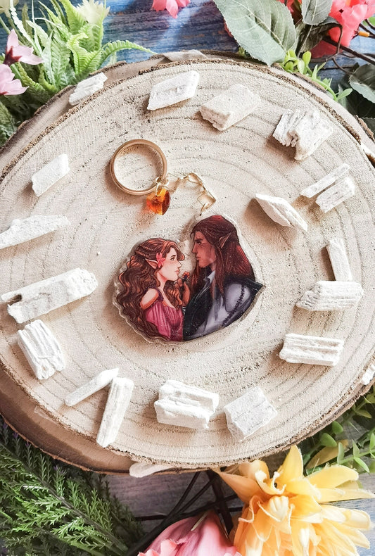 ELUCIEN - Lucien & Elain - ACOMAF-ACOWAR-A Court of Thorns and Roses inspired Transparent acrylic keychain