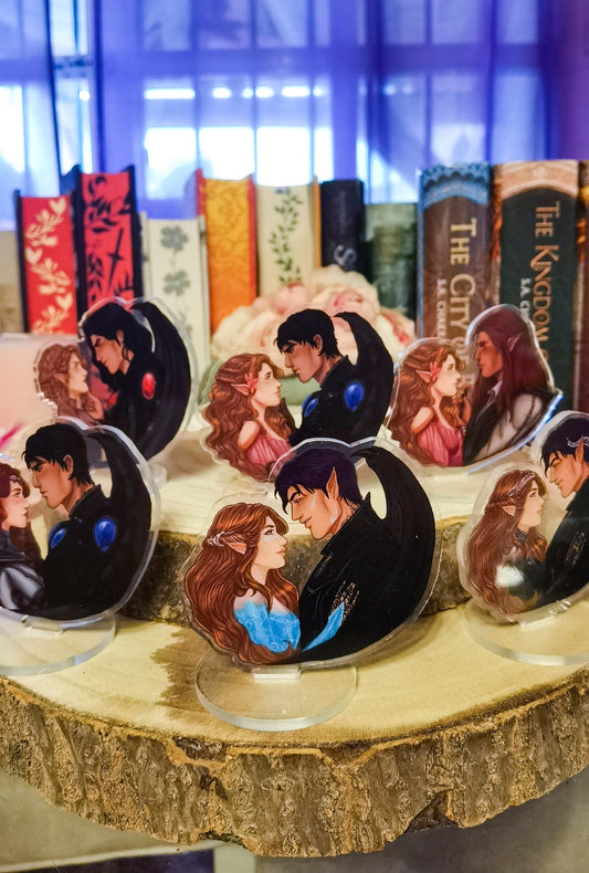 Mini Standee inspirado en ACOTAR: Feysand, Nessian, Elucien, Elriel, Gwynriel, Feysand starfall Con licencia