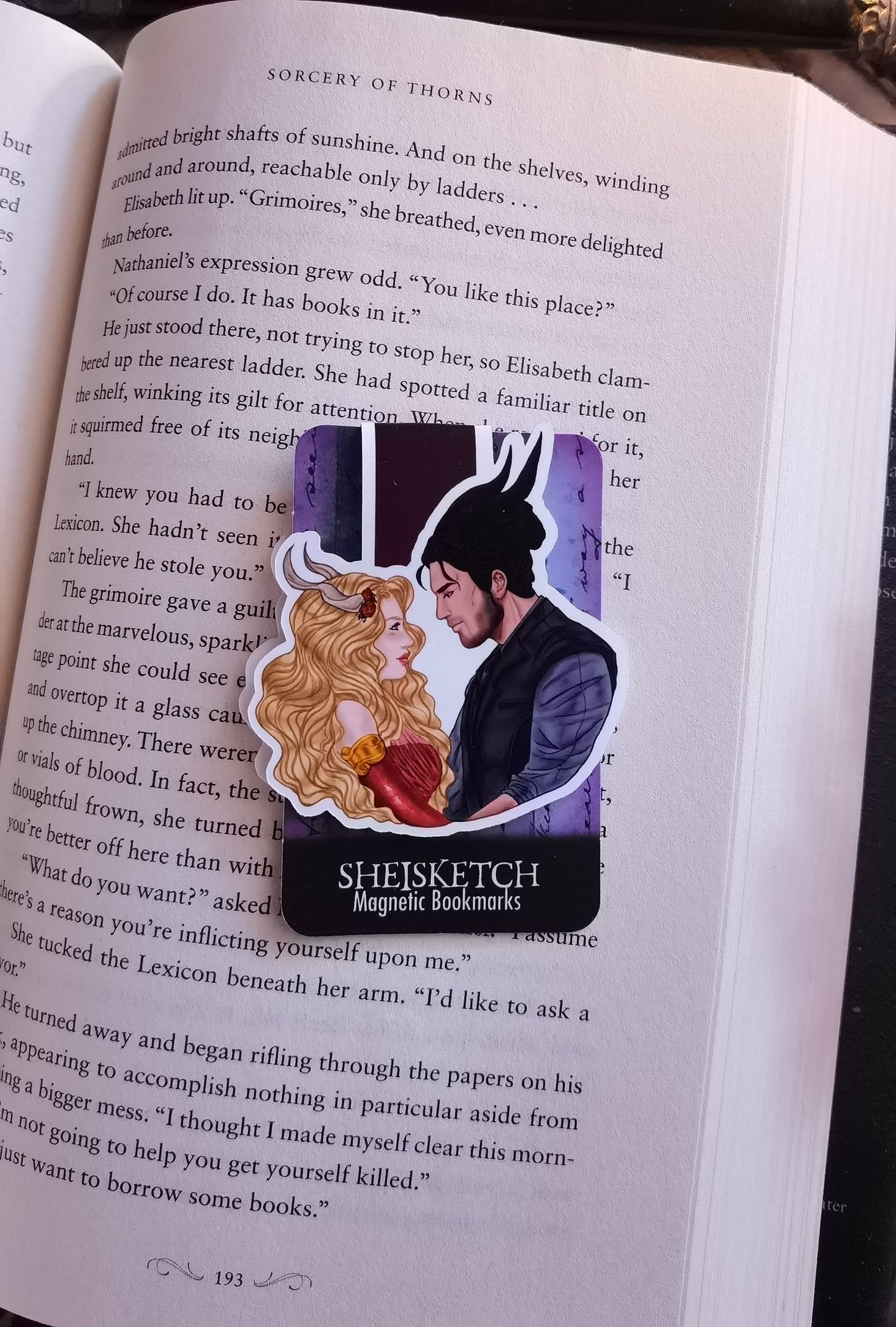 A TOUCH OF DARKNESS  Hades X Persephone inspired Magnetic Bookmark