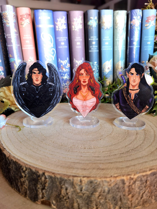 Personajes de CRESCENT CITY ~Bryce-Hunt-Ruhn~ Inspirado en Acrílico Mini Standee con licencia