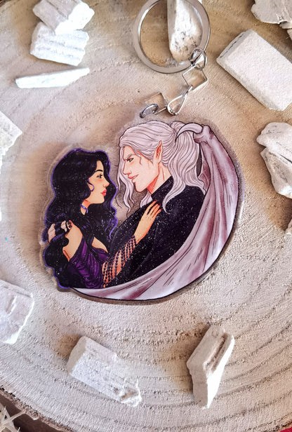 BARGAINER SERIES Rapsodic Des and Charlie LICENSED acrylic keychain (Desmond x Callypso)
