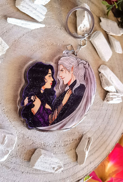 BARGAINER SERIES Rapsodic Des and Charlie LICENSED acrylic keychain (Desmond x Callypso)