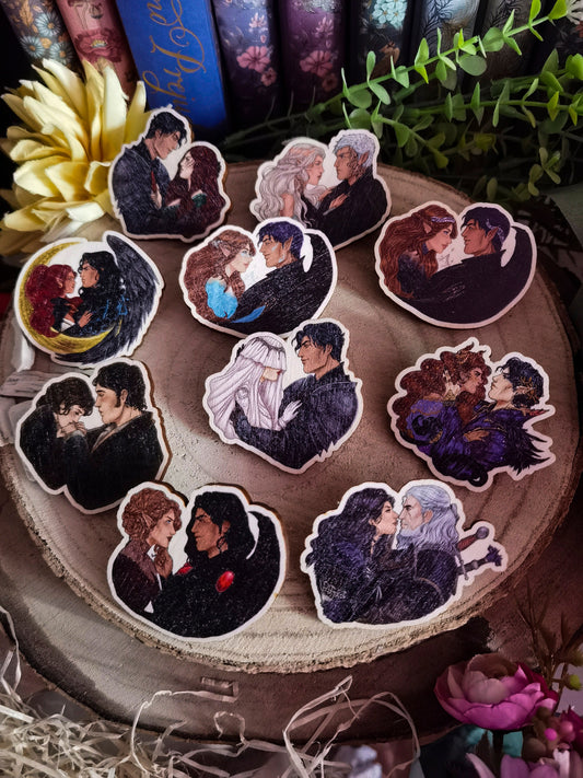 WOODEN PIN: I'm shipping them! Nessian, Feysand, Poppycas, Yenneralt, Jurdan, Darcy Elizabeth, Bryce Hunt, Rowaelin
