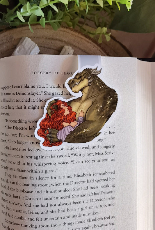 THE DRAGON'S BRIDE - Briar Rose & Sol magnetic bookmark monster lover dragon