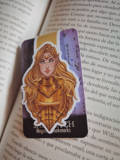AELIN CELAENA Armadura dorada Trono de cristal Marcador magnético con licencia