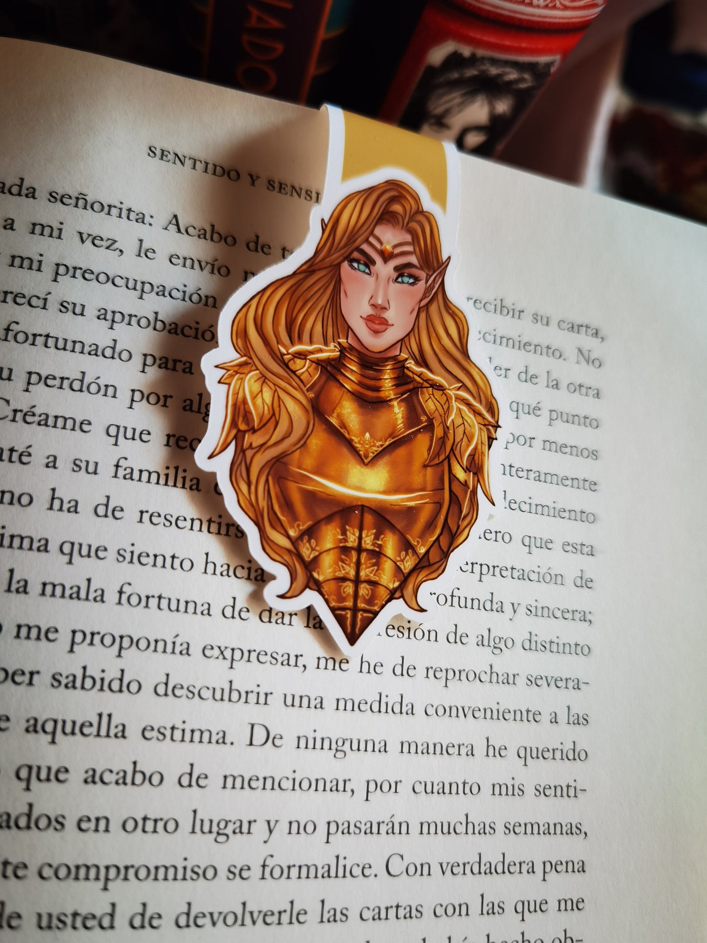 AELIN CELAENA Armadura dorada Trono de cristal Marcador magnético con licencia