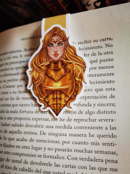 AELIN CELAENA Armadura dorada Trono de cristal Marcador magnético con licencia