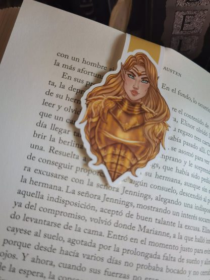 AELIN CELAENA Armadura dorada Trono de cristal Marcador magnético con licencia