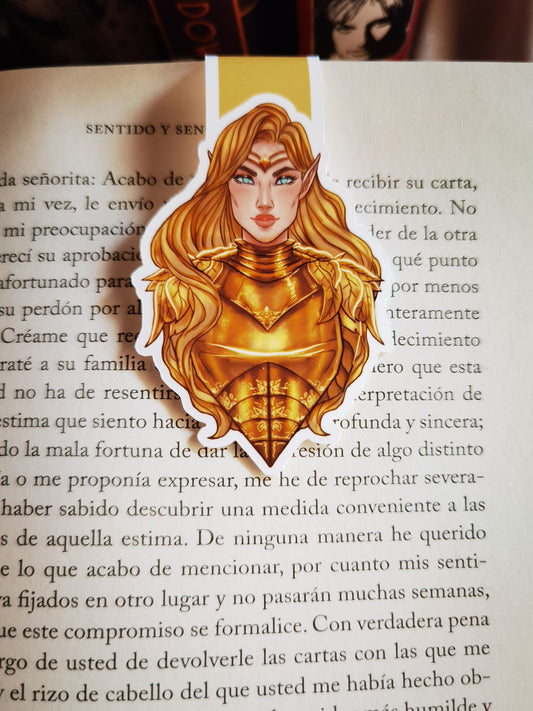 AELIN CELAENA Armadura dorada Trono de cristal Marcador magnético con licencia