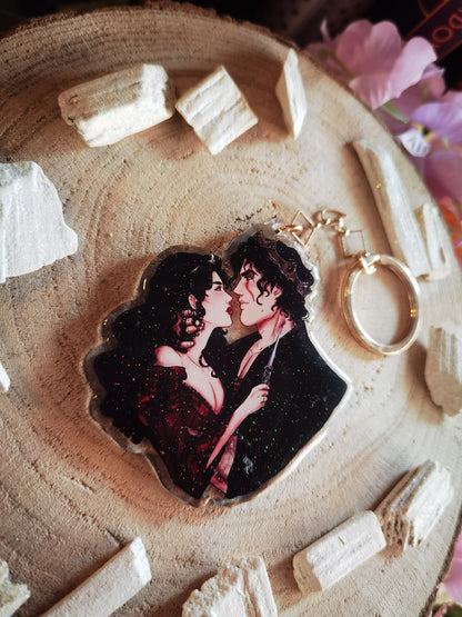 SCARRED Never After series - Tristan and Sara B licensed acrylic keychain