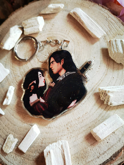 ELORCAN - Elide and Lorcan Throne of Glass inspired acrylic keychain