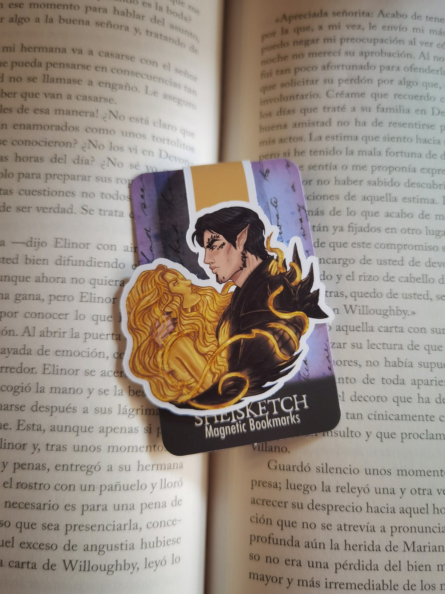 THE PLATED PRISONER series - Gild Commander Rip and Auren inspired Magnetic Bookmark