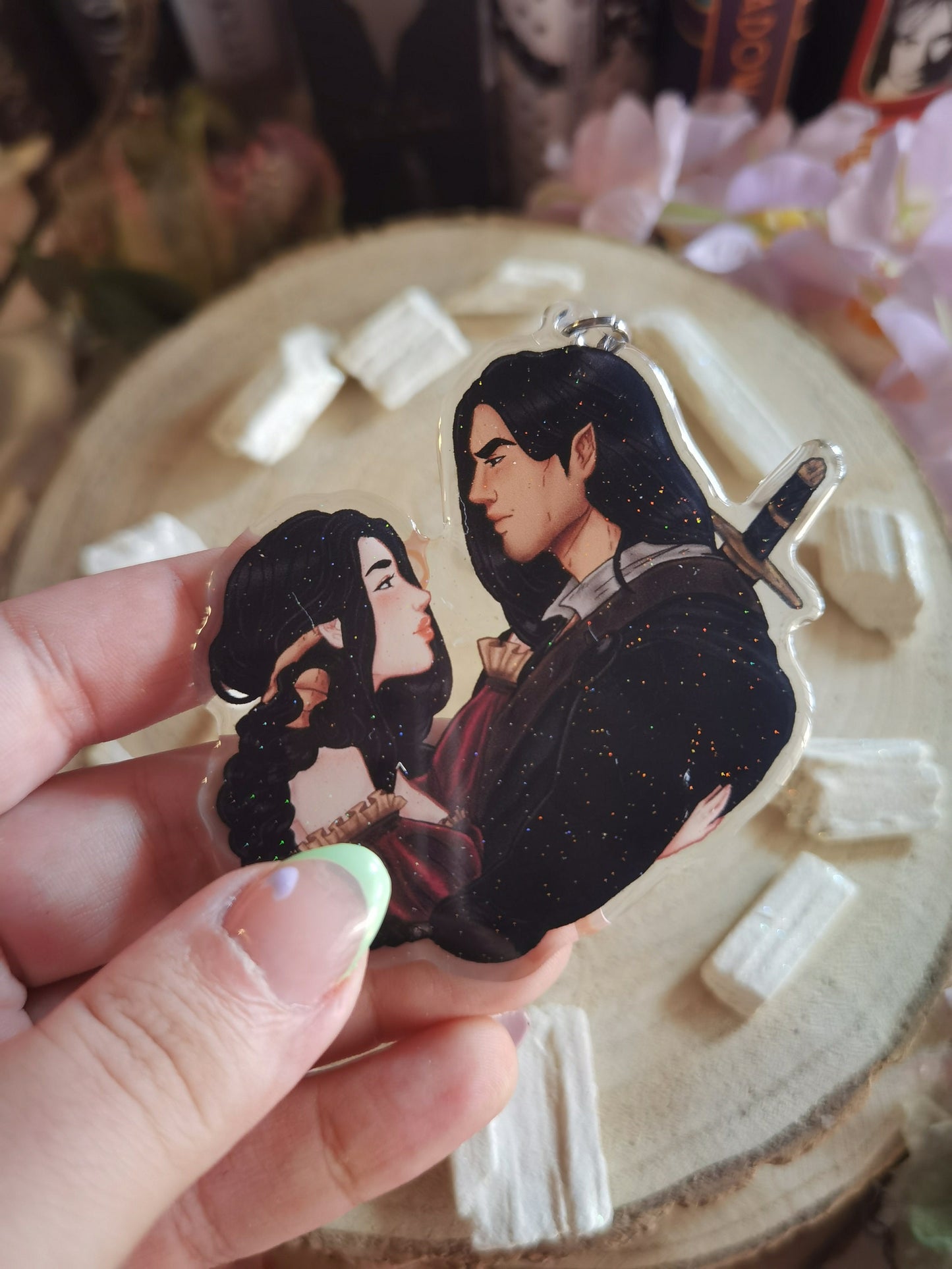 ELORCAN - Elide and Lorcan Throne of Glass inspired acrylic keychain